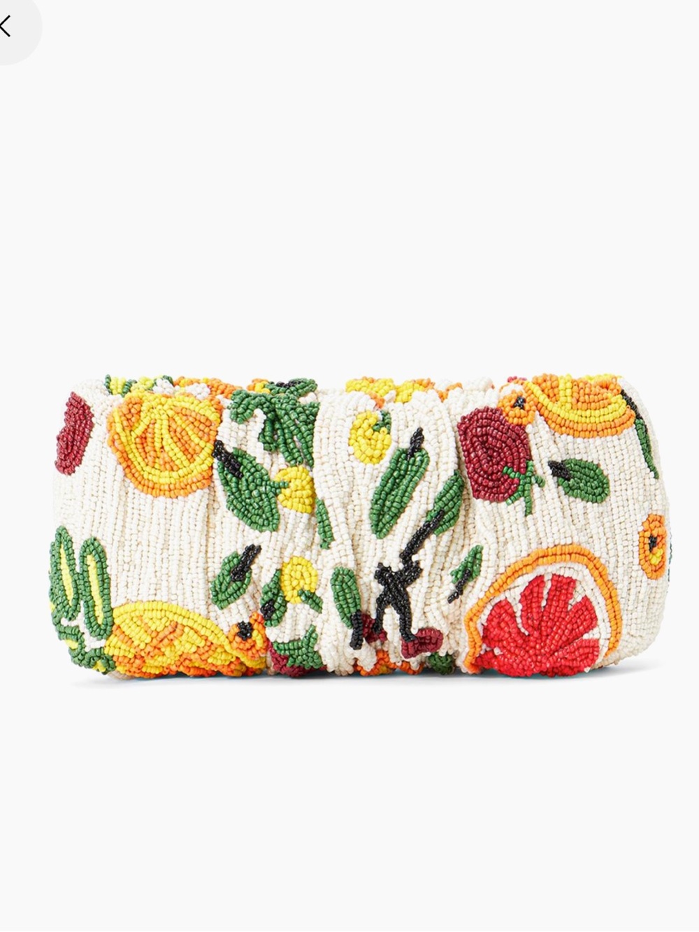 STAUD White Beaded Fruit Embroidered Shoulder Bag - Picture 2 of 3